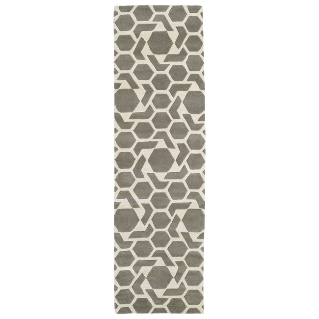 Revolution Hand Tufted Runner - 2'3" x 8', Gray, REV05