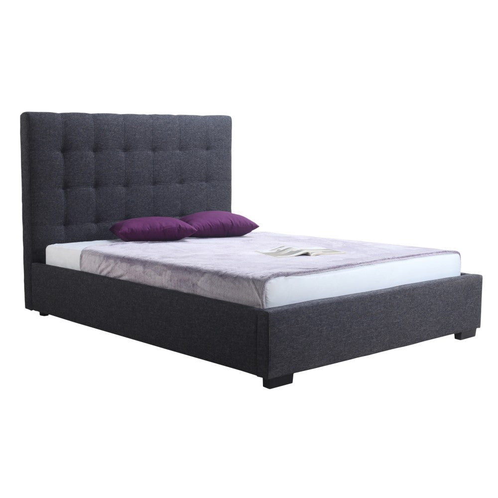 Belle Storage Bed - Queen, Charcoal