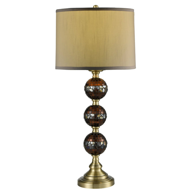 Springdale 32" H Dunford Mosaic 3-Ball Hand Blown Art Glass Table Lamp