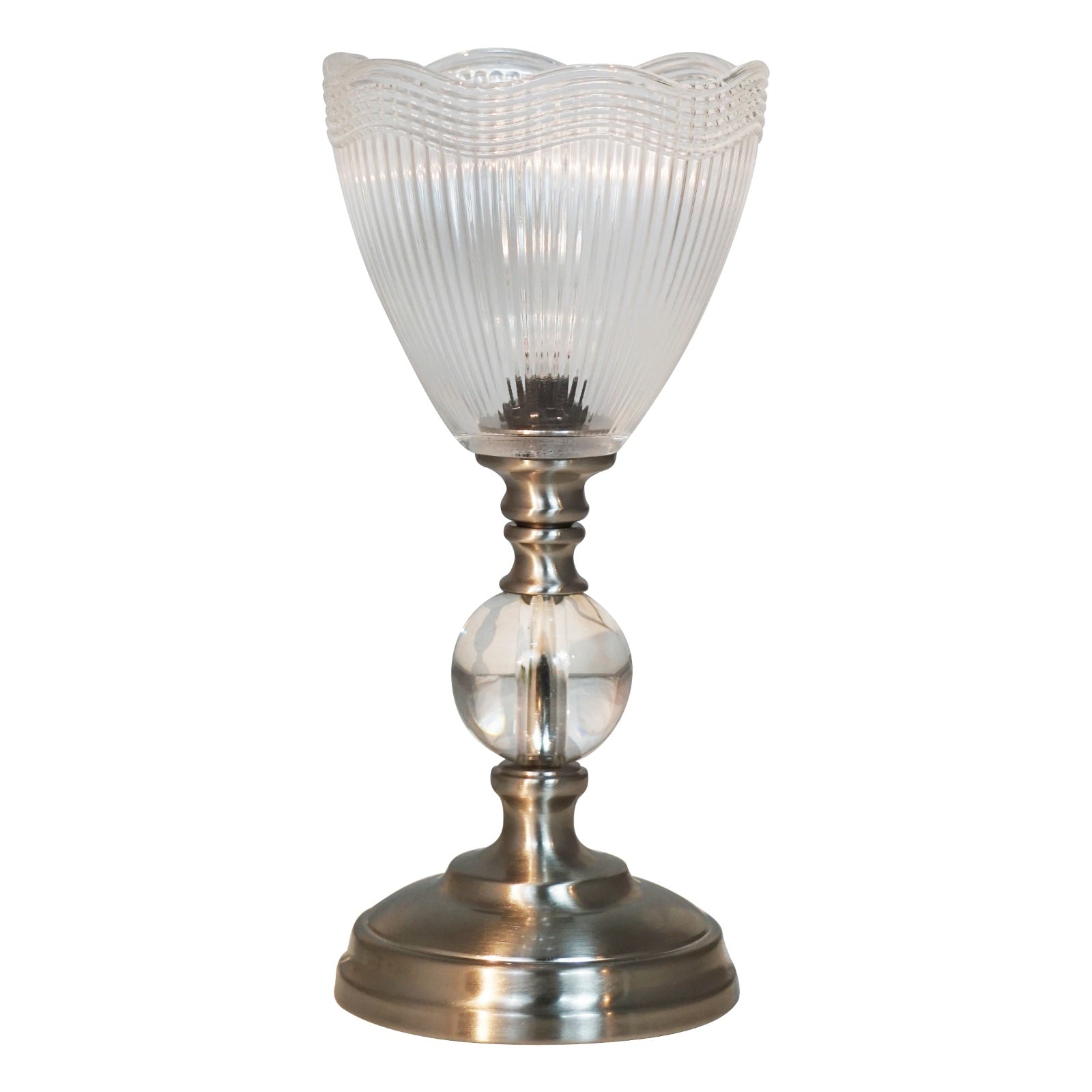 Springdale 12" H Crown Silver Crystal Accent Lamp