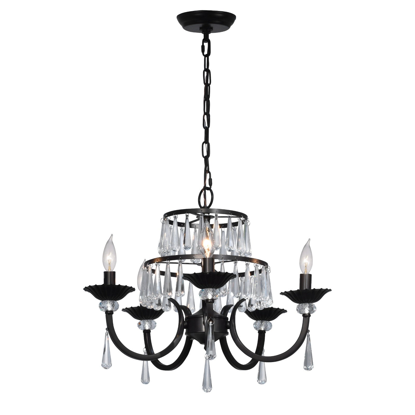 Springdale 21.75" W Daisey Multi-tier Crystal Chandelier