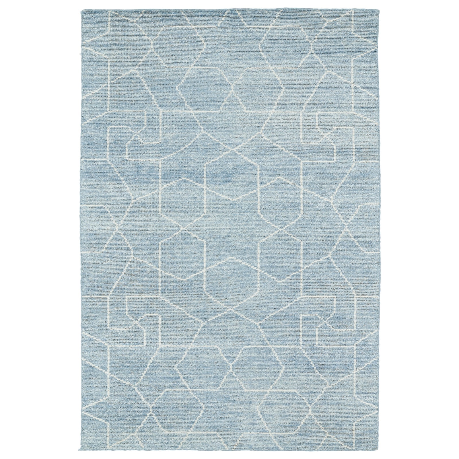 Solitaire Hand Woven Area Rug - 2' x 3', Light Blue, SOL04