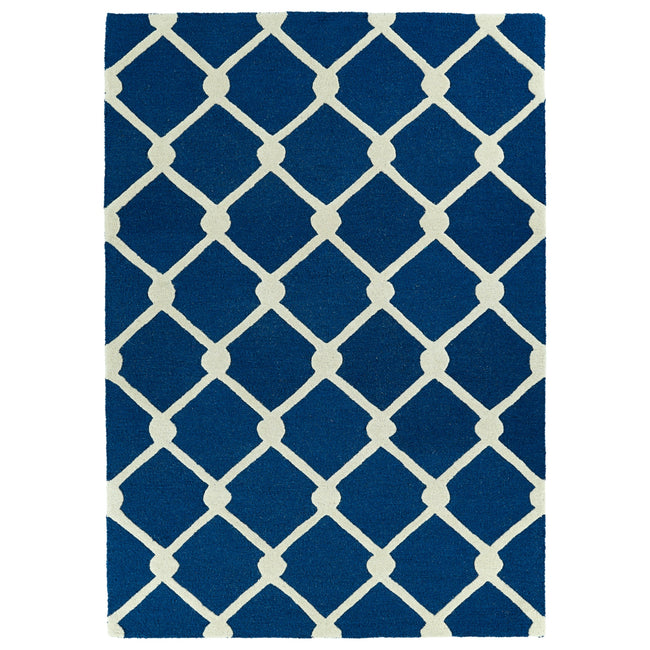 Spaces Hand Tufted Area Rug - 8' x 10', Navy, SPA01