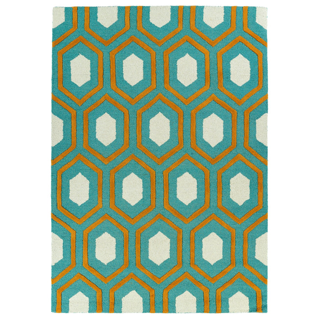 Spaces Hand Tufted Area Rug - 3' x 5', Teal, SPA03