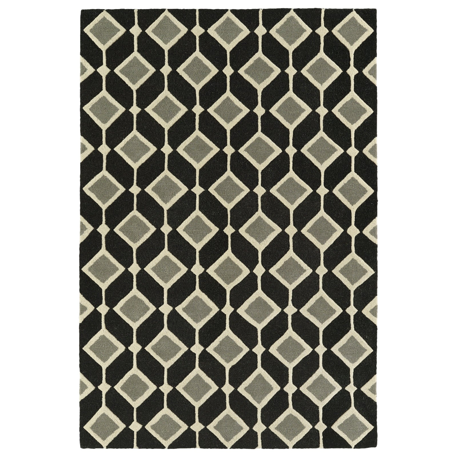 Spaces Hand Tufted Area Rug - 5' x 7', Black, SPA05