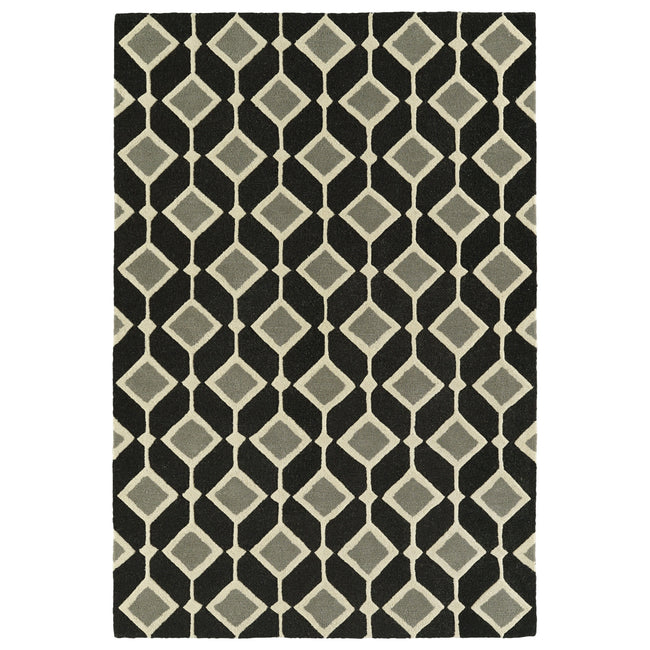 Spaces Hand Tufted Area Rug - 5' x 7', Black, SPA05