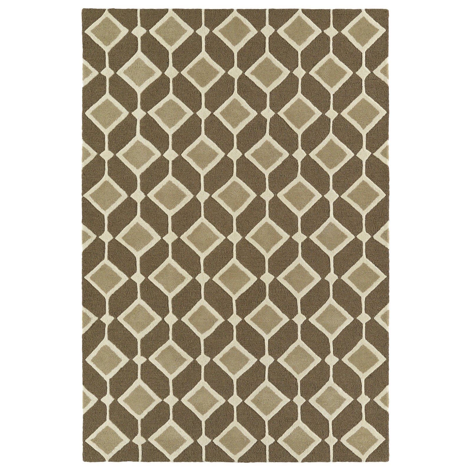 Spaces Hand Tufted Area Rug - 5' x 7', Brown, SPA05