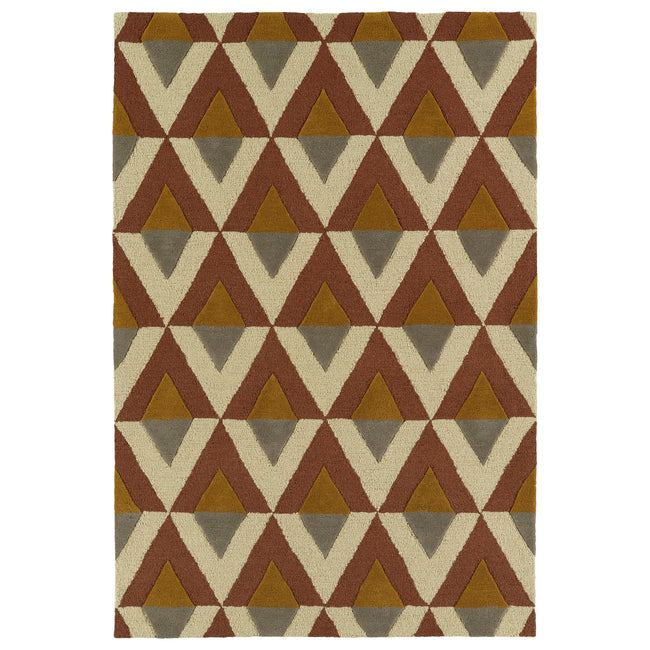 Spaces Hand Tufted Area Rug - 8' x 10', Brick, SPA06