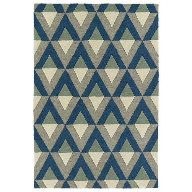 Spaces Hand Tufted Area Rug - 8' x 10', Blue, SPA06