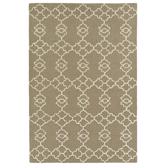 Spaces Hand Tufted Area Rug - 8' x 10', Light Brown, SPA08