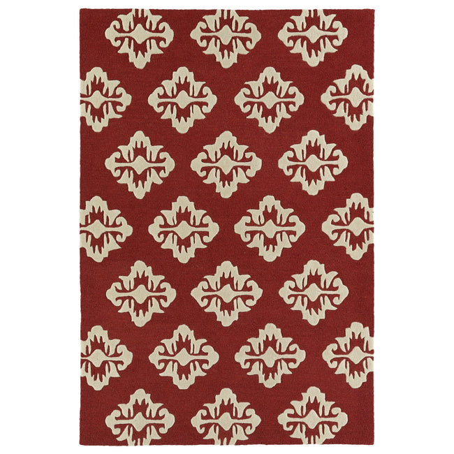 Spaces Hand Tufted Area Rug - 5' x 7', Cranberry, SPA09