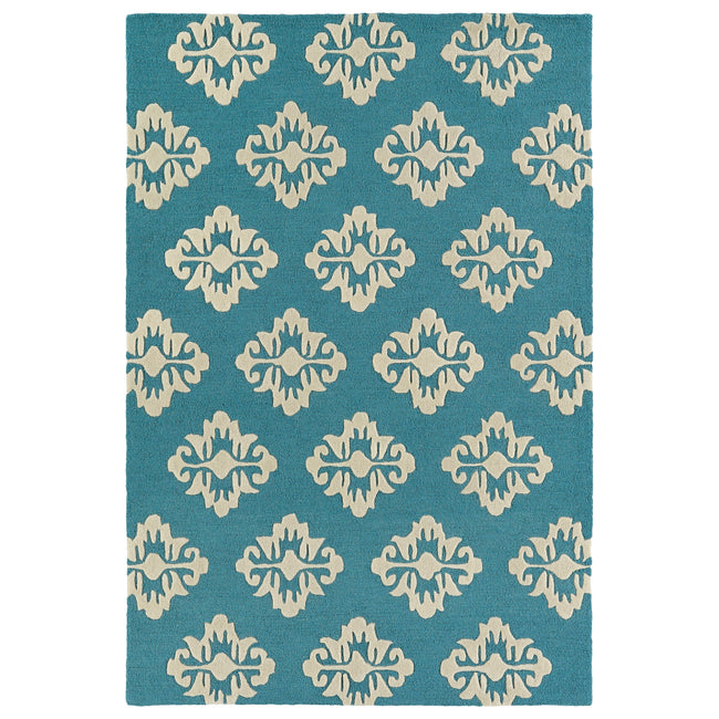 Spaces Hand Tufted Area Rug - 8' x 10', Turquoise, SPA09