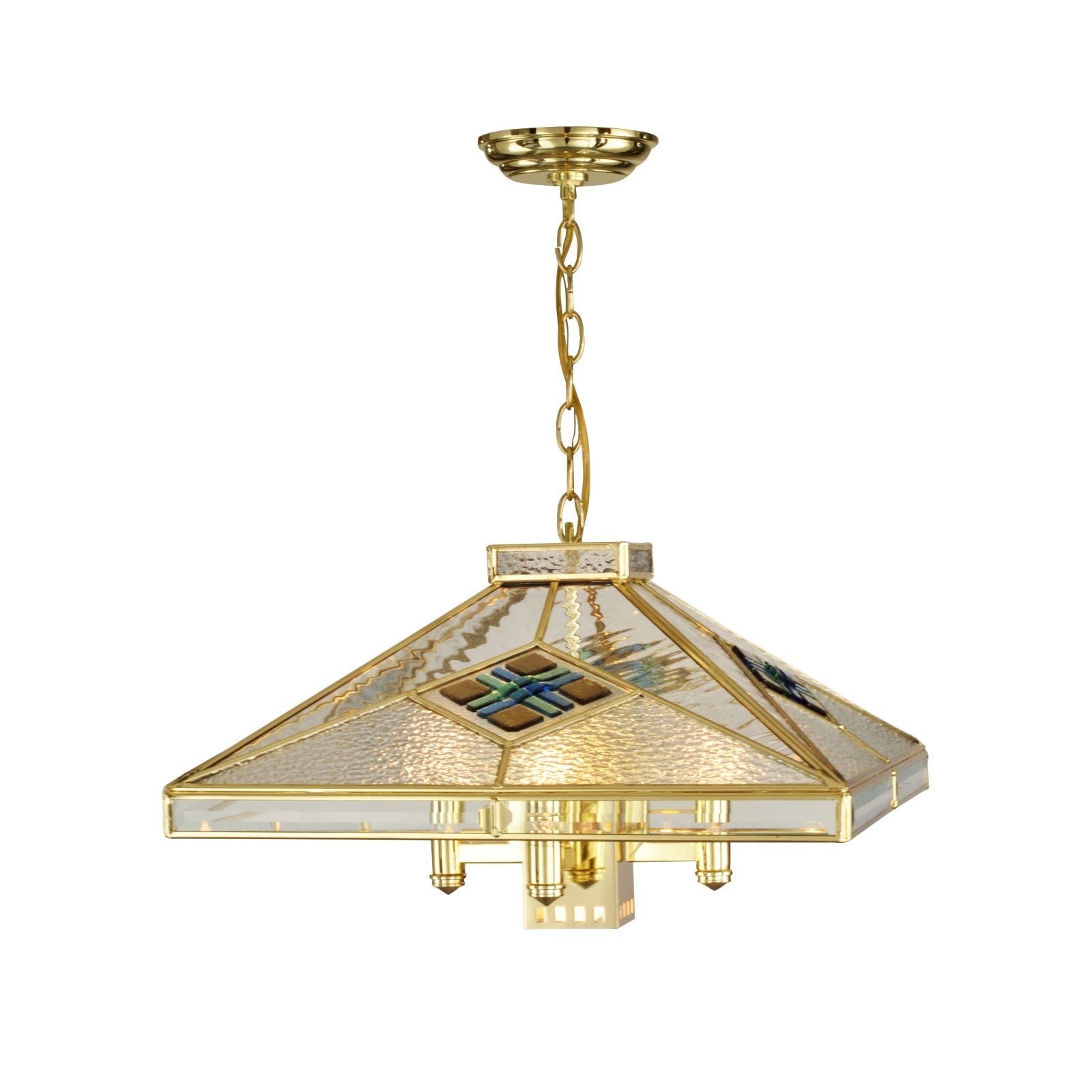 Springdale 18" W 4-Light Clear Beveled Glass Hanging Fixture