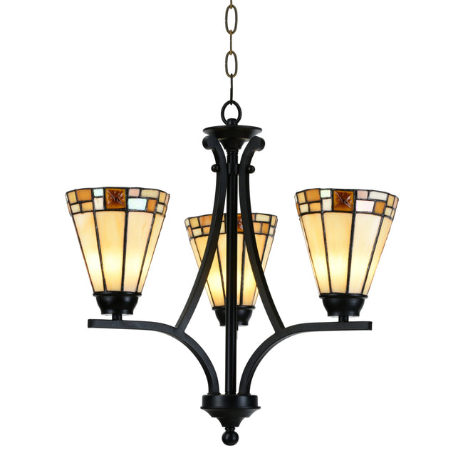 Springdale 17.75" W 3-Light Sundance LED Tiffany Chandelier