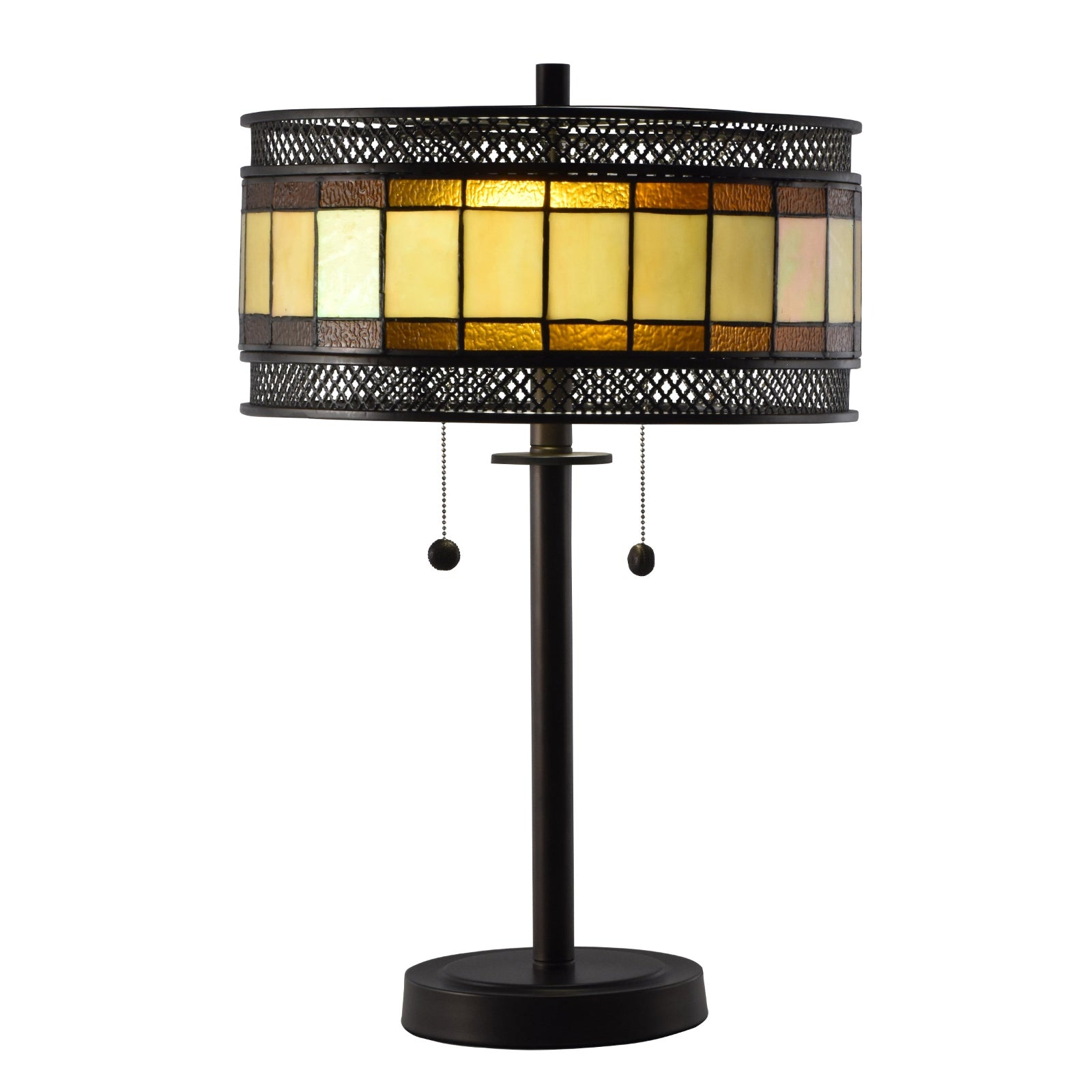 Springdale 23.25" H Olive Mesh Tiffany Table Lamp