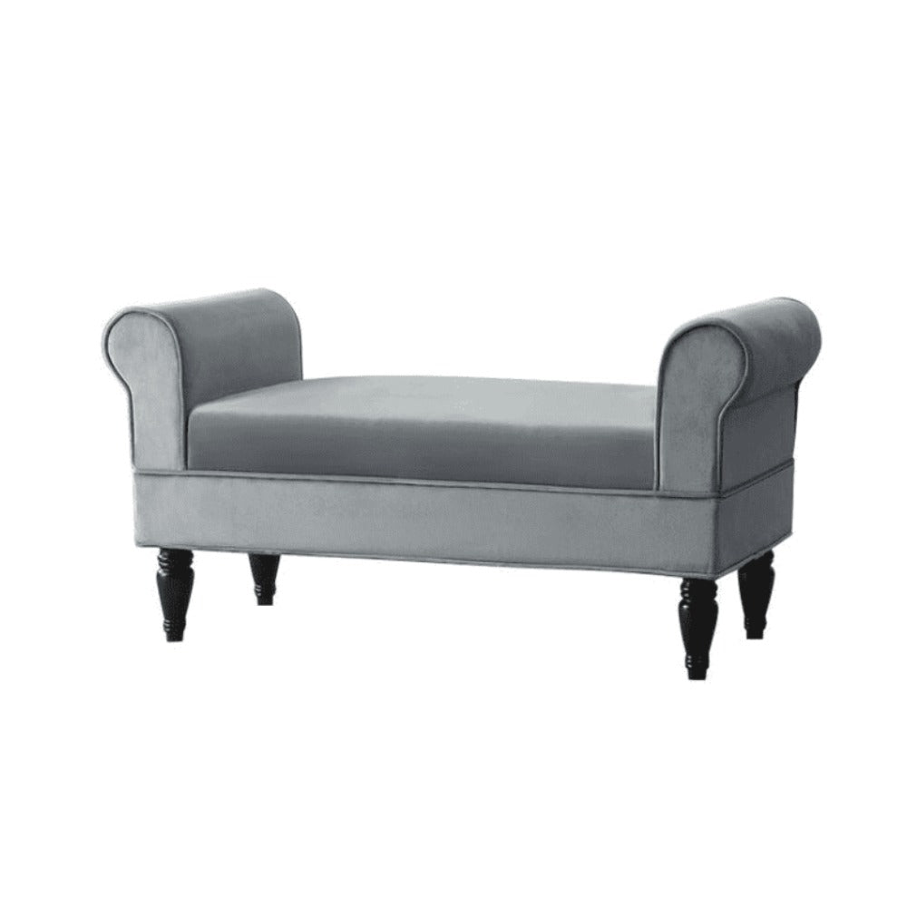 Lillian Bench - Gray Velvet