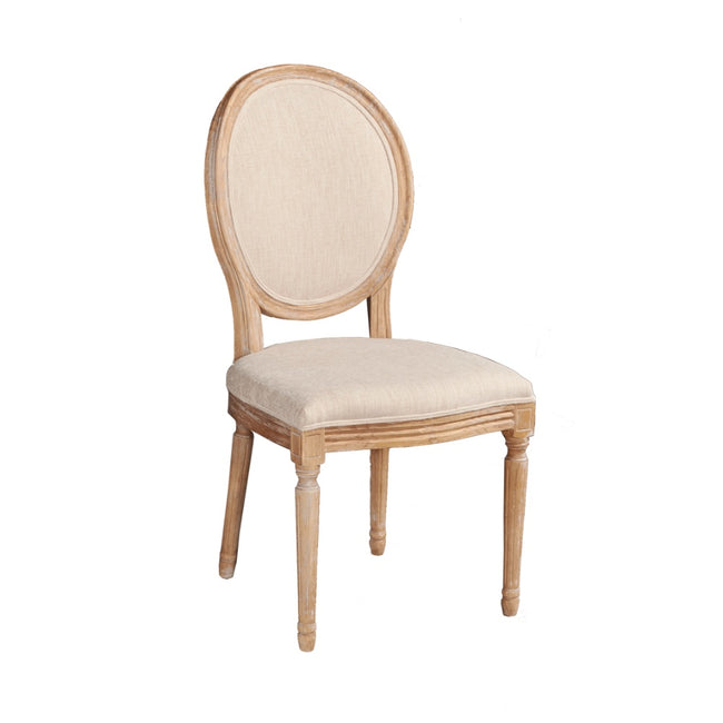 Avalon Oval Back Chair - Set of 2, Linen