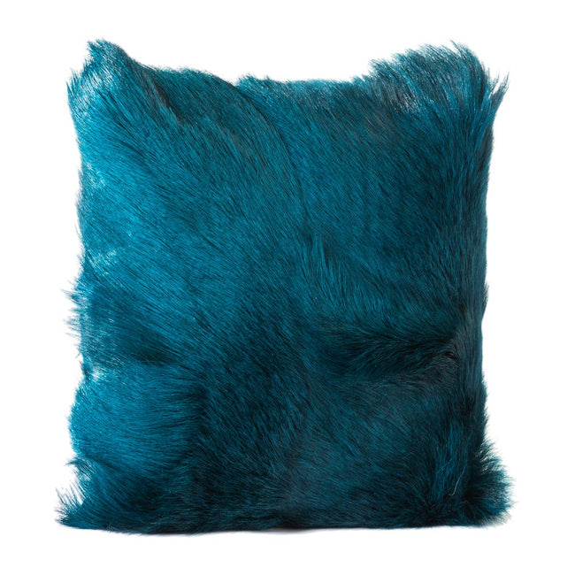 Goat Fur Pillow - Teal