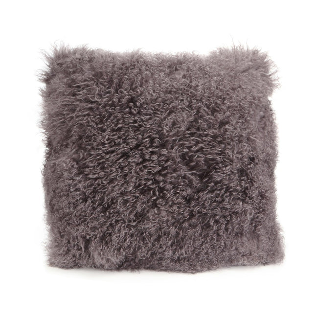 Lamb Fur Pillow - Gray