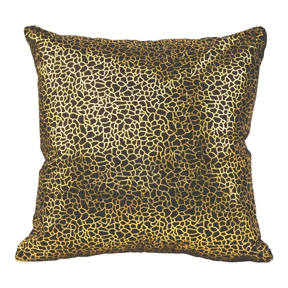 Daisy Pillow - Black And Gold