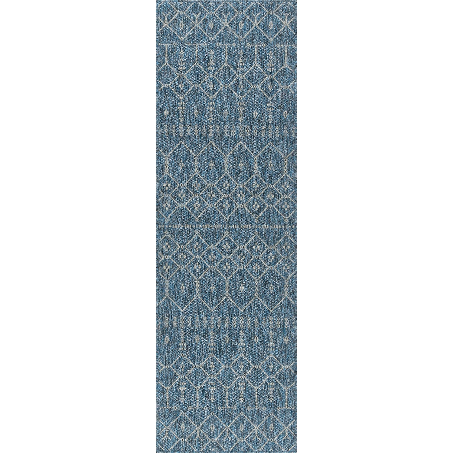 Elsa Modern Solid Denim Runner Rug  - 2'2" x 7'3"