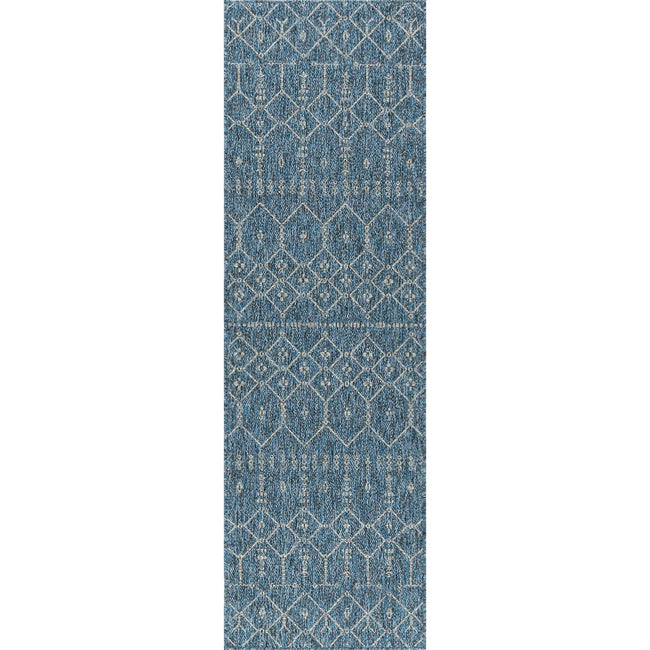 Elsa Modern Solid Denim Runner Rug  - 2'2" x 7'3"