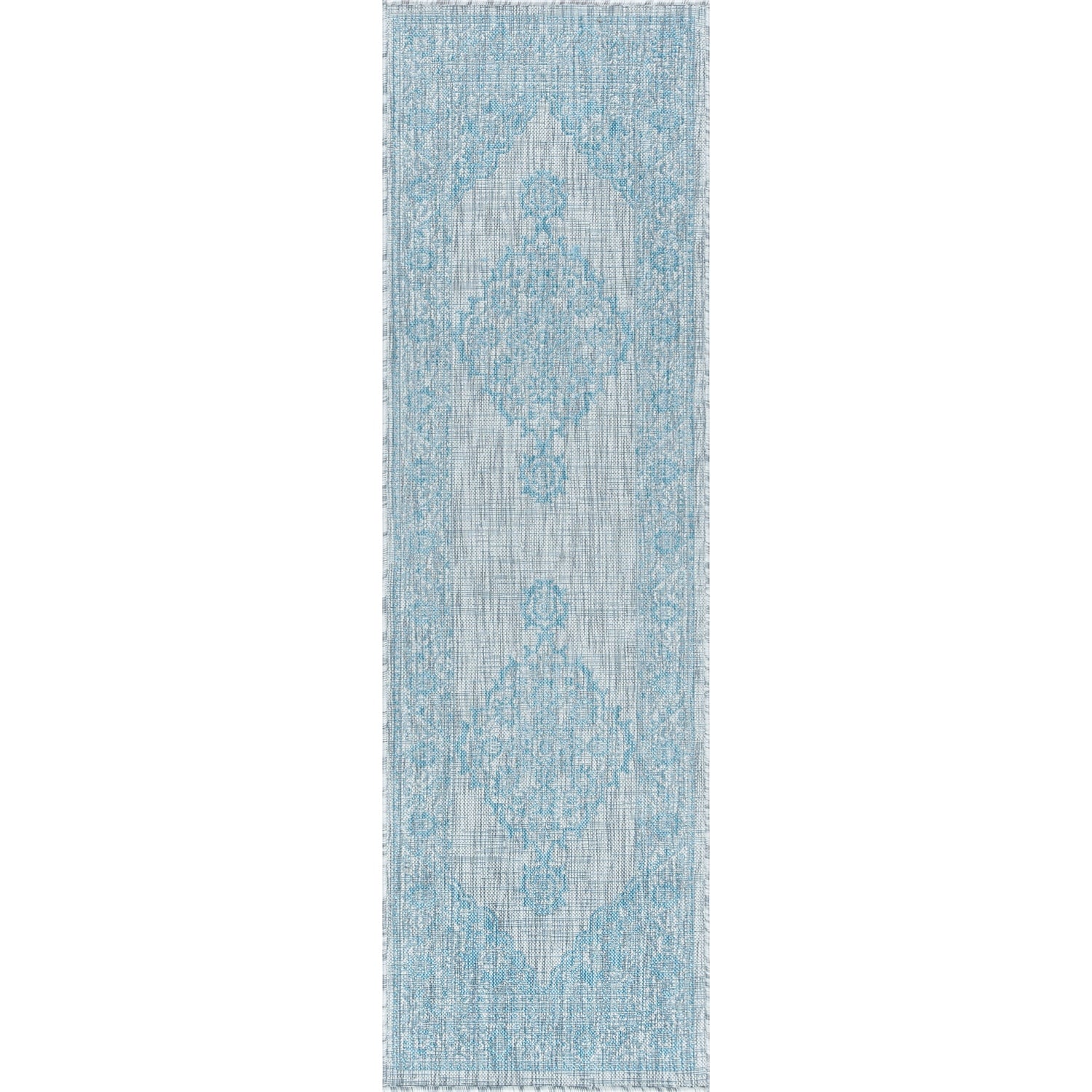 Devie Traditional Medallion Cream Runner Rug  - 2'3" x 10'