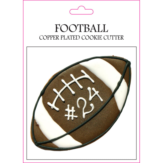 Football Copper-Plated Cookie Cutters - Set of 6