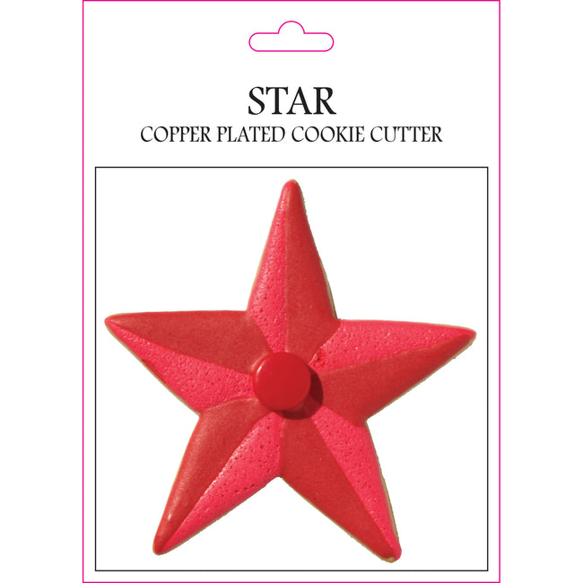 Star Copper-Plated Cookie Cutters - Set of 6