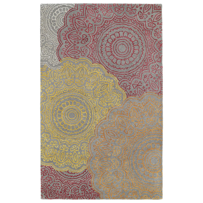 Divine Hand-Tufted Area Rug - 8' x 11', Fire, DIV03