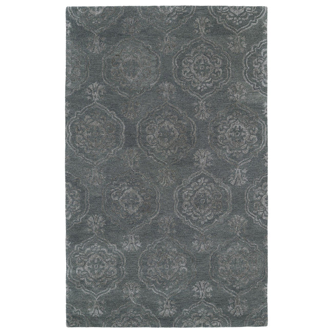 Divine Hand-Tufted Area Rug - 5' x 7'9", Pewter Green, DIV07