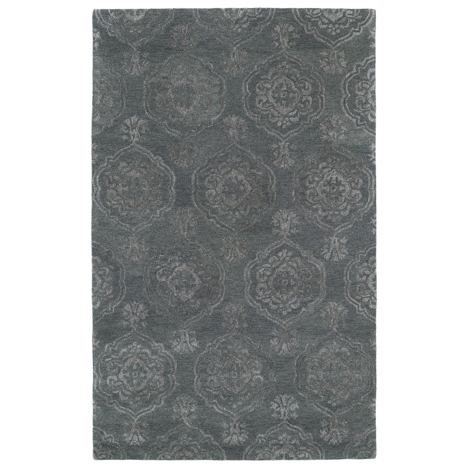 Divine Hand-Tufted Area Rug - 8' x 11', Pewter Green, DIV07