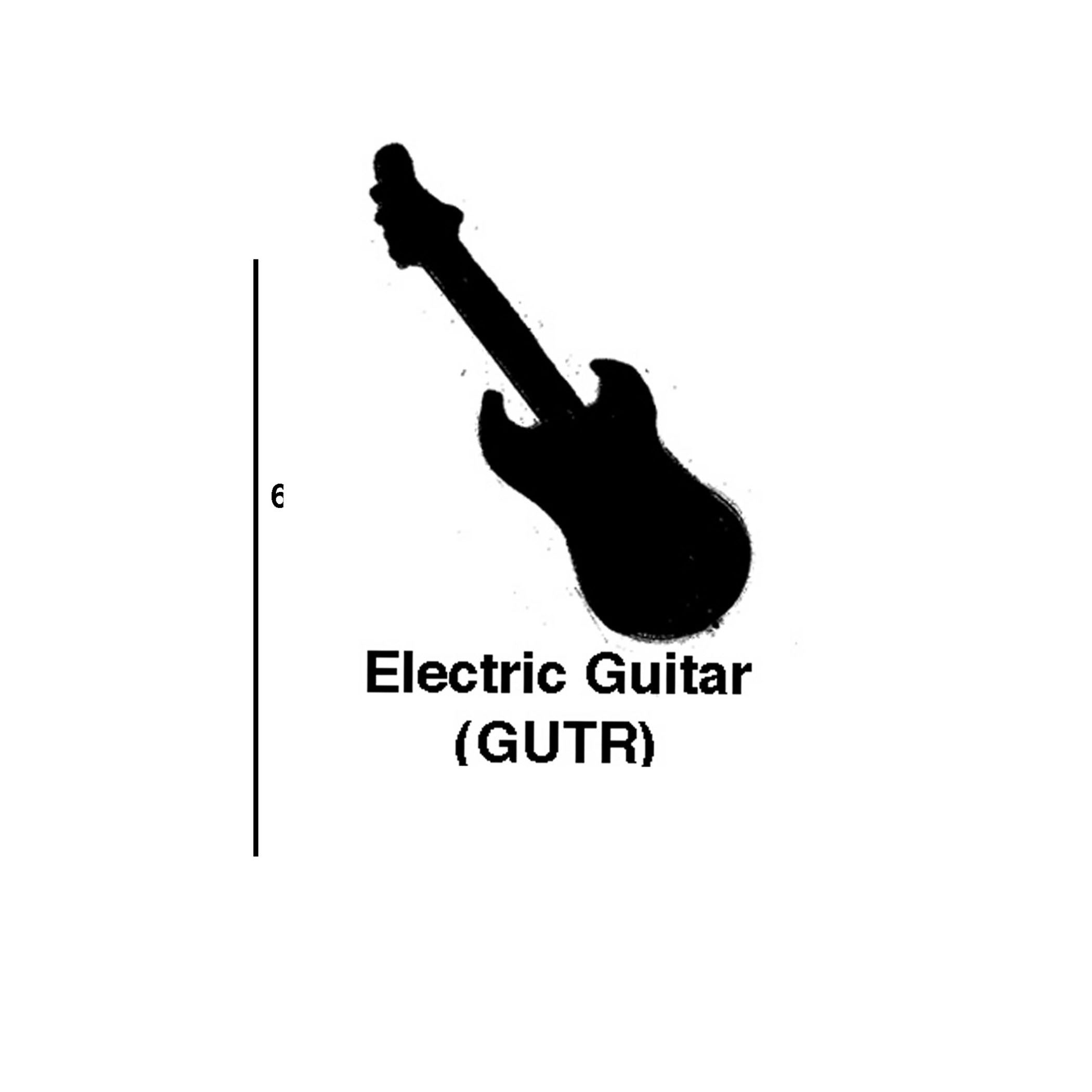 Electric Guitar Cookie Cutters - Set of 6