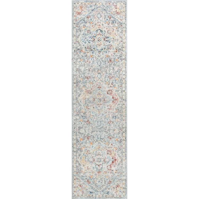 Kinsley Traditional Oriental Silver Runner Rug  - 2'3" x 12'