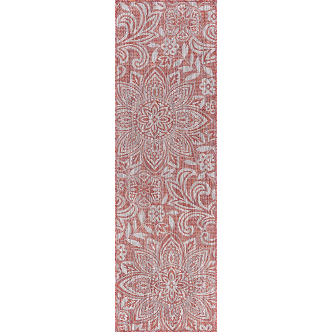 Savine Transitional Floral Terra Runner Rug  - 2'3" x 10'