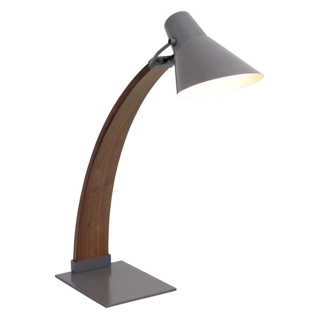 Noah Table Lamp - 22.25", Walnut and Gray