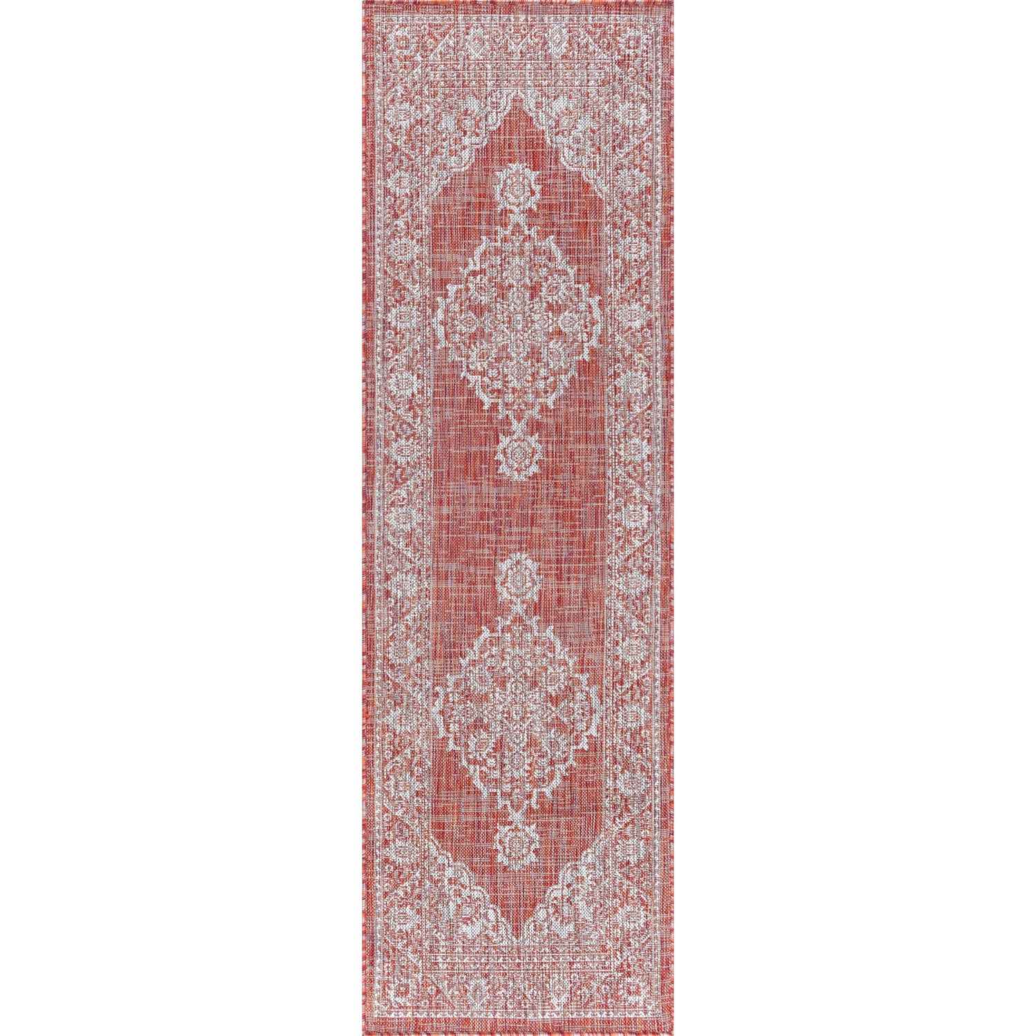 Devie Traditional Medallion Terra Runner Rug  - 2'3" x 7'3"