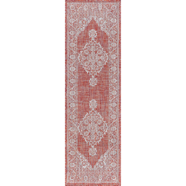 Devie Traditional Medallion Terra Runner Rug  - 2'3" x 7'3"