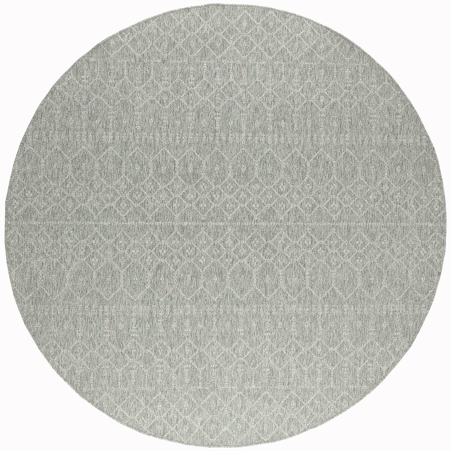 Elsa Modern Solid Gray Round Area Rug - 5'1" Round