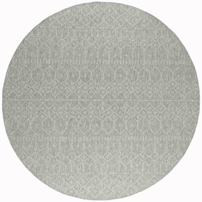 Elsa Modern Solid Gray Round Area Rug - 5'1" Round