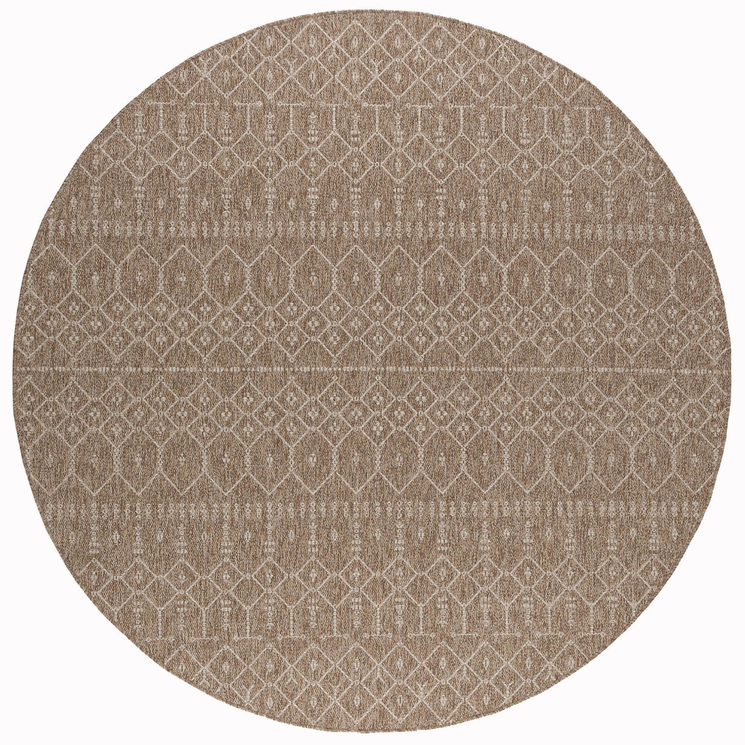 Elsa Modern Solid Taupe Round Area Rug - 5'1" Round