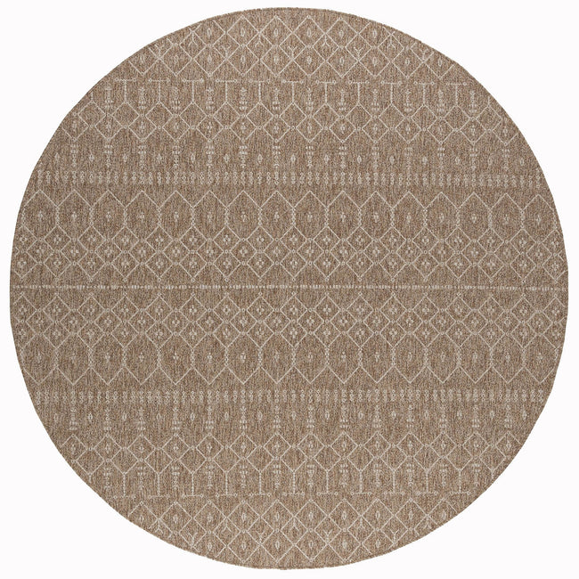 Elsa Modern Solid Taupe Round Area Rug - 6'10" Round