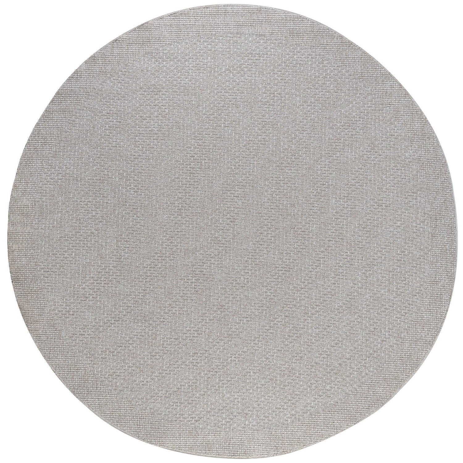 Largo Traditional Solid Cream Round Area Rug - 5'1" Round