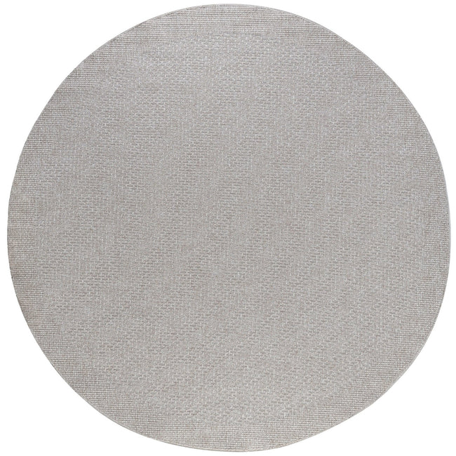 Largo Traditional Solid Cream Round Area Rug - 5'1" Round