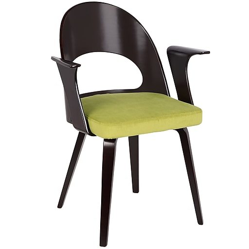 Verino Dining Chair - Espresso with Green Velvet