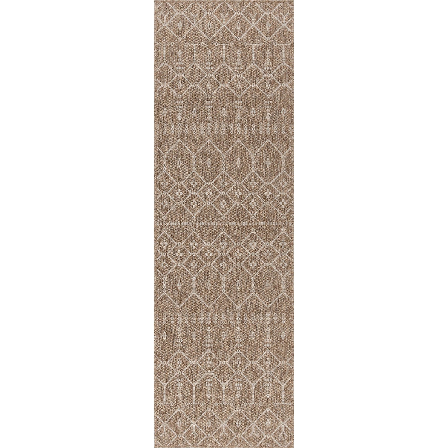 Elsa Modern Solid Taupe Runner Rug  - 2'2" x 7'3"