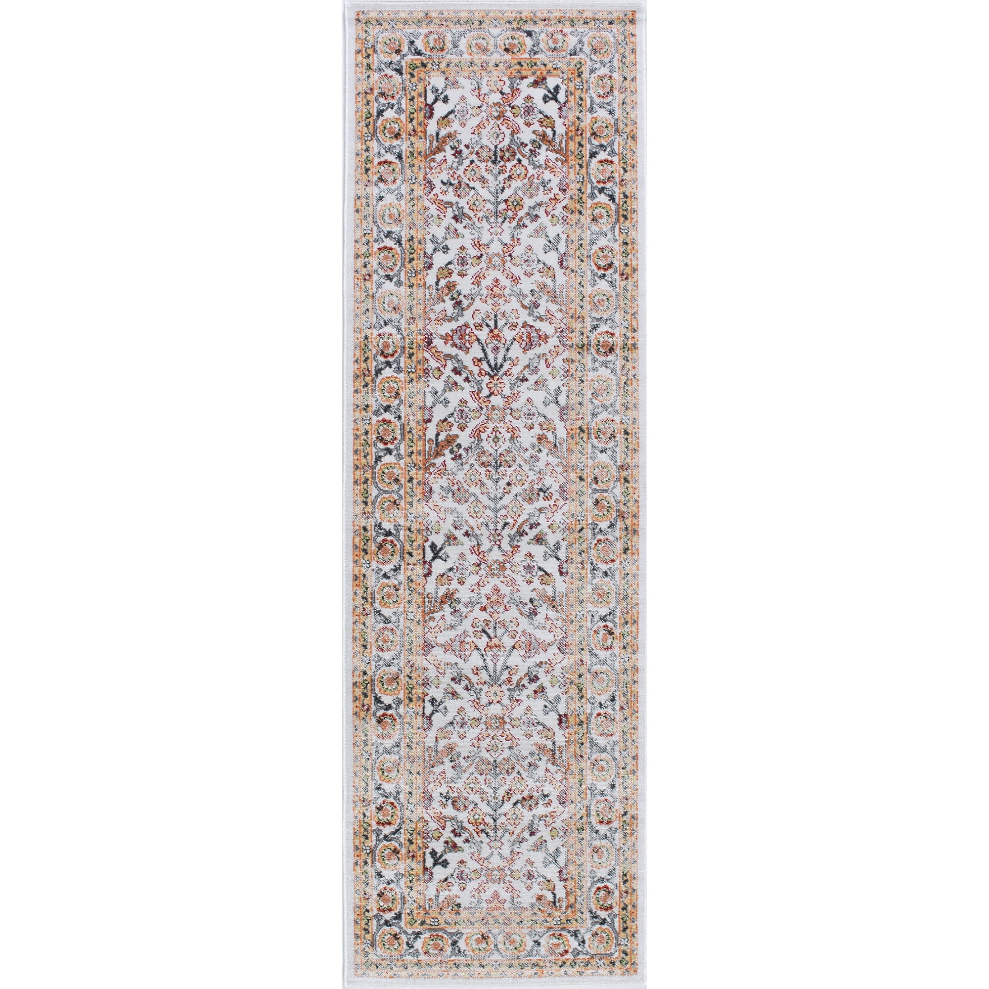 Lucia Traditional Oriental Beige Runner Rug  - 2'3" x 7'3"