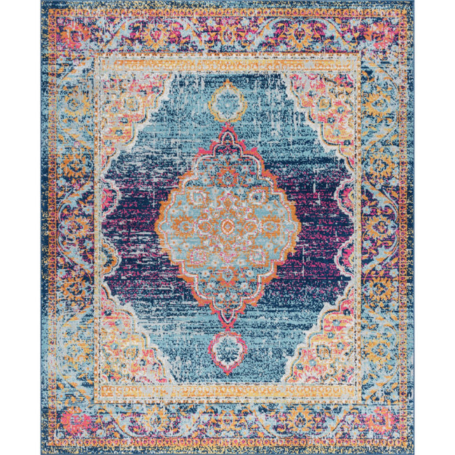 Zendaya Transitional Medallion Multi-Color Rectangle Area Rug  - 3'11" x 5'3"